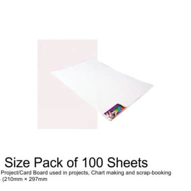 Project Boards A4 - 100 Sheets White