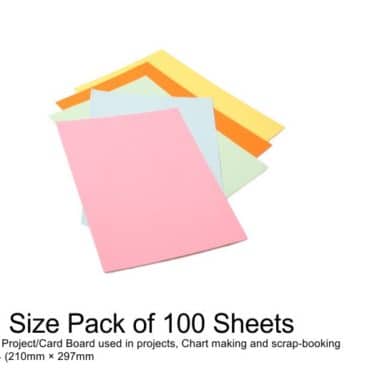 Project Boards A4 – 100 Sheets Assorted Colours