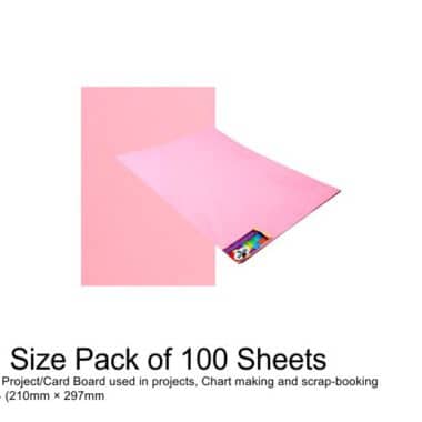 Project Boards A4 – 100 Sheets Pink