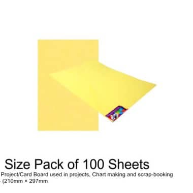 Project Boards A4 – 100 Sheets Yellow