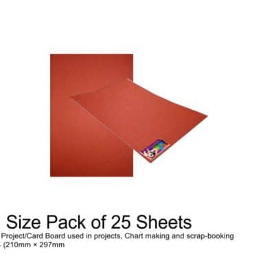 Project Board A4– 25 Sheets Red