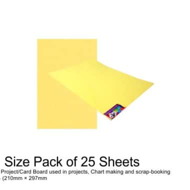 Project Board A4 – 25 Sheets Light Yellow