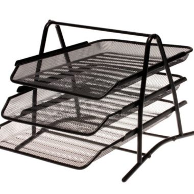 Statesman 3-Tier Letter Tray Black