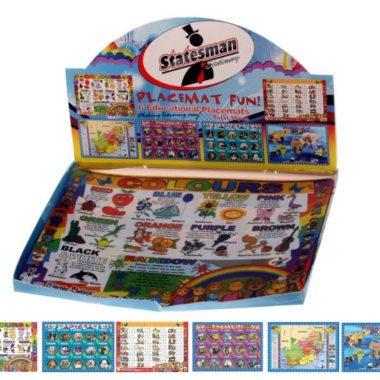 Placemats Educational Easy Wipe Assorted Designs