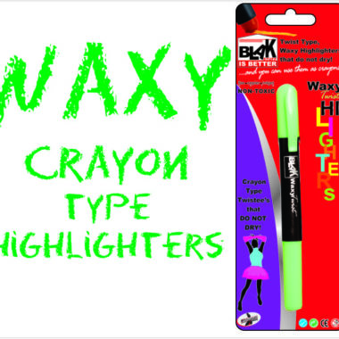 Blak Brand Twist Waxy Highlighter Green - Ideal For Kids - Non Toxic