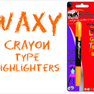 Blak Brand Twist Waxy Highlighter Orange - Ideal For Kids - Non Toxic
