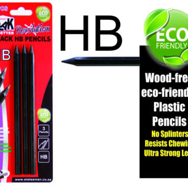 Black Brand Eco Friendly HB Pencils 3's