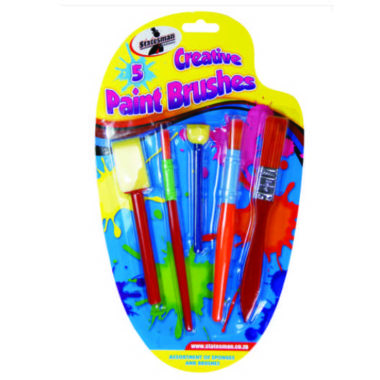 Creative Paint Brush Set 5PC Ideal For Small Kids
