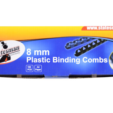 Binding Combs Blue 8mm 100 Pack