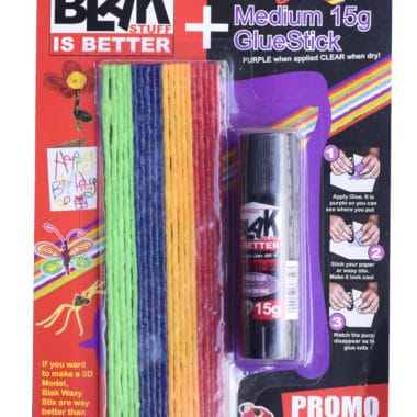 Glue Stick 15g Plus 20 Waxy Doodles Carded