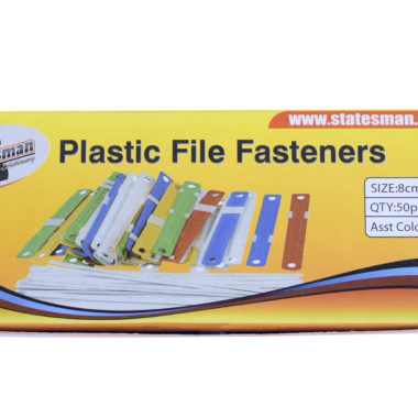 Statesman File Fasteners 80mm Plastic Assorted Colours 50's