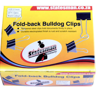 Statesman 51mm Foldback Clips 12's