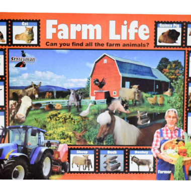 Educational Wall Chart Farm Life Dry & Wipe A1 Size (Laminated)