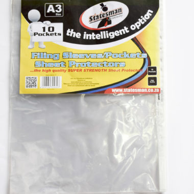 A3 Filing Sleeves/Pockets 10 Pack