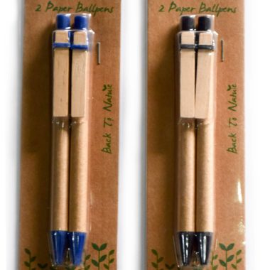 Pens Back to Nature Black Click Pens 2 pack