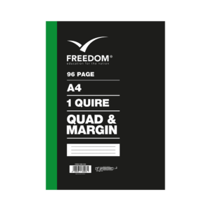 Freedom A4 1 Quire College Exercise Book Quad and Margin (Blocks) 96-Pages