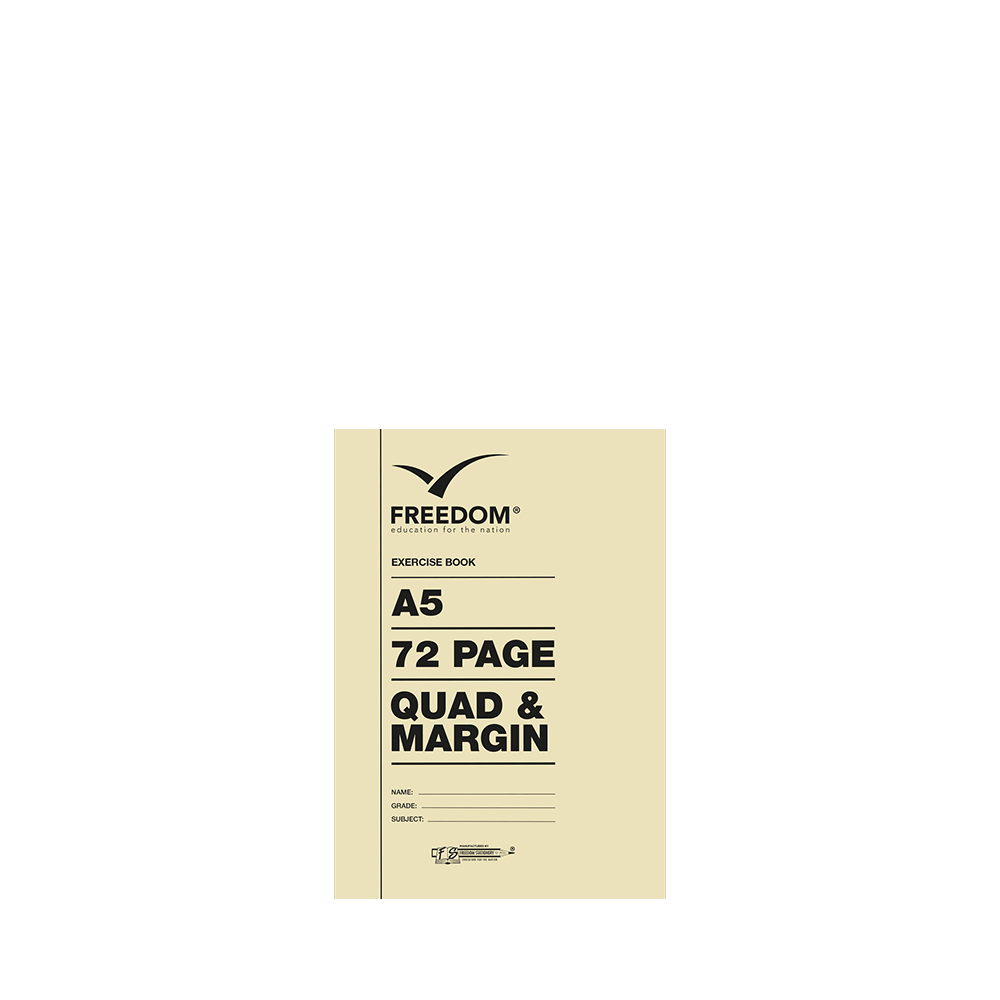 Freedom A5 72 Pages College Exercise Book Quad and margin (Blocks)