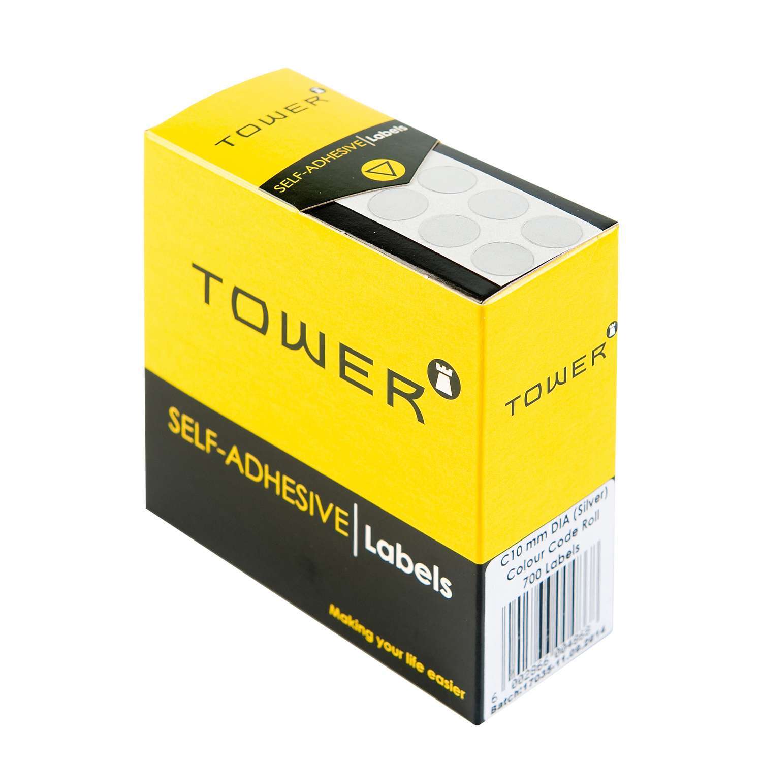 Tower C10 Colour Code Rolls SIlver