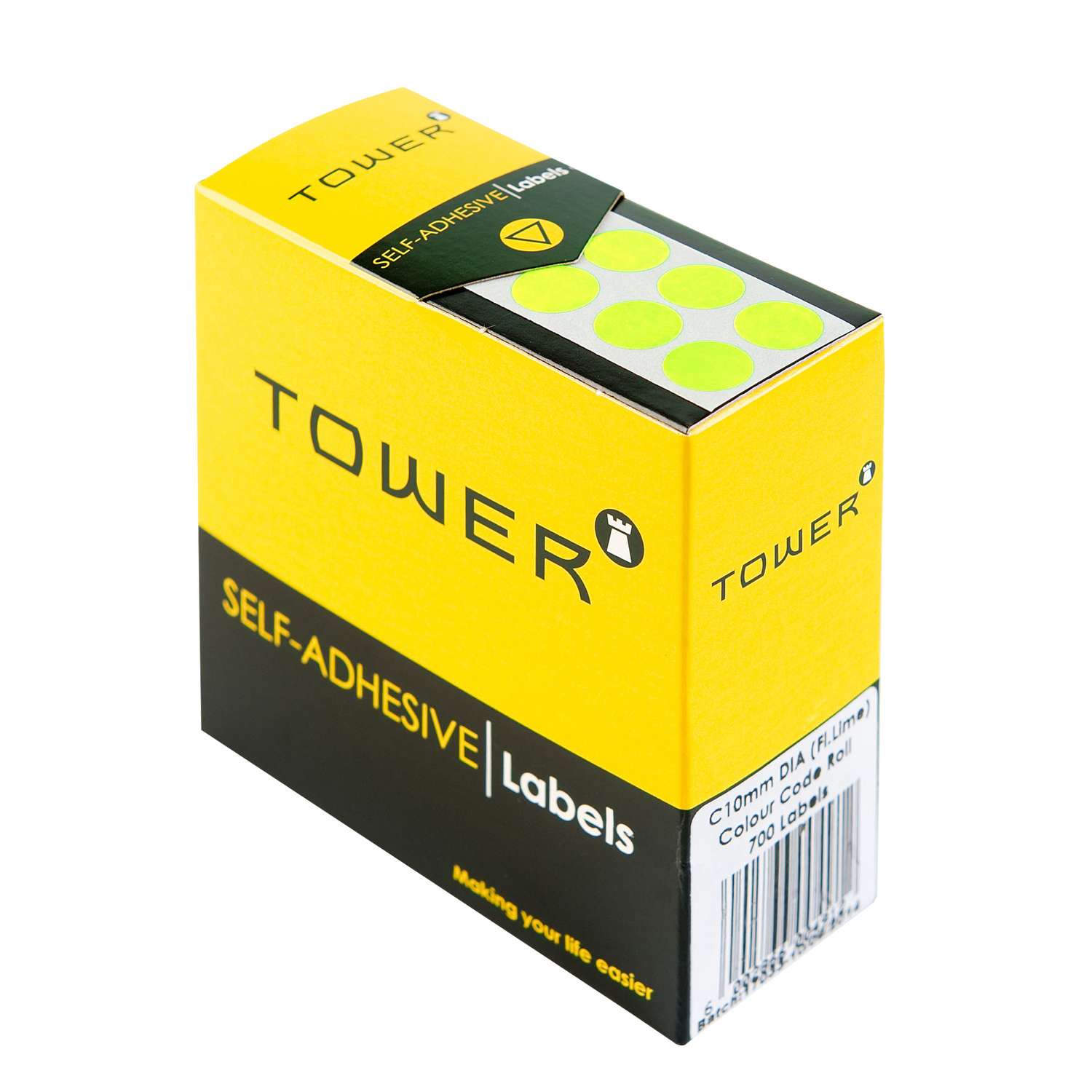 Tower C10 Colour Code Rolls Flu Lime