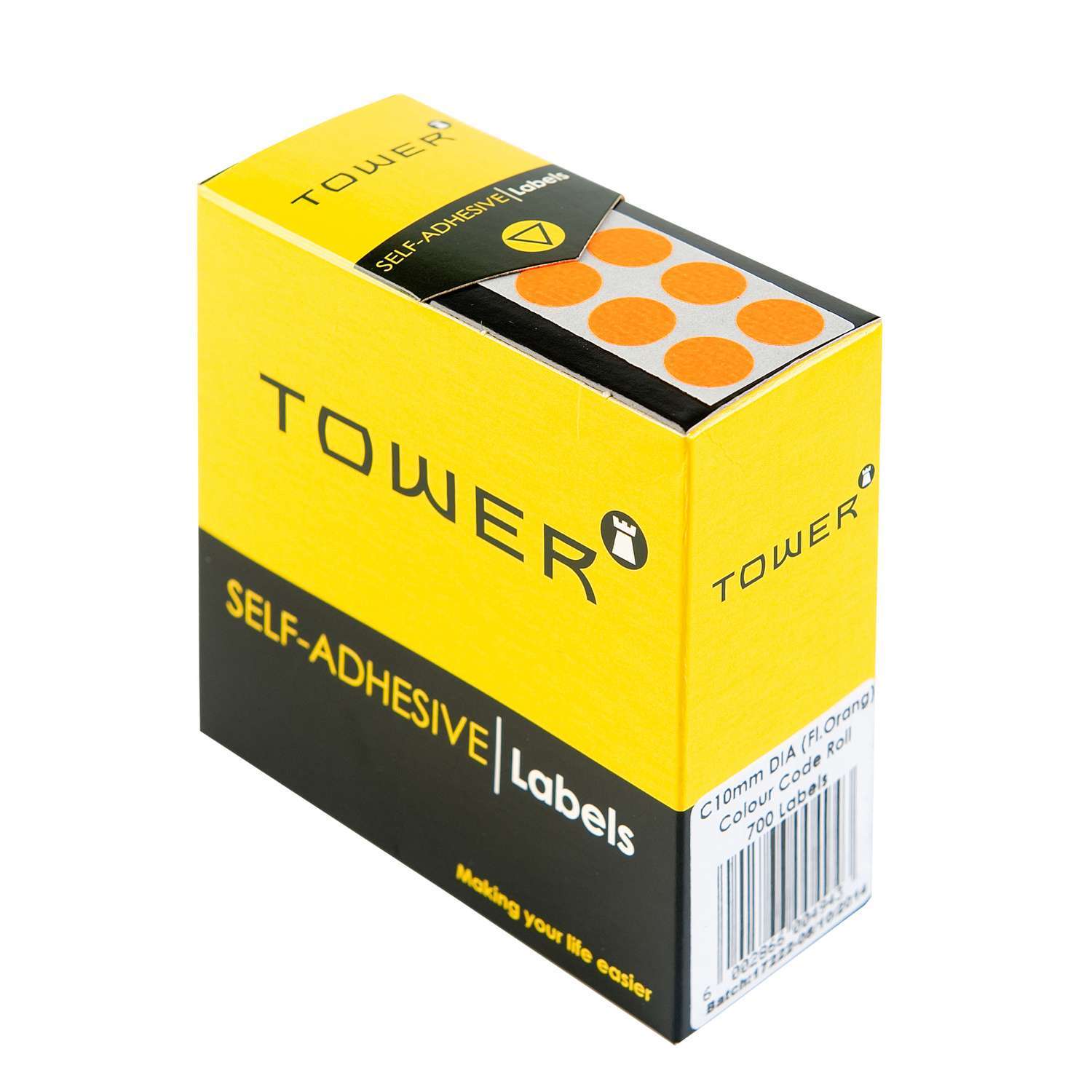 Tower C10 Colour Code Rolls Flu Orange