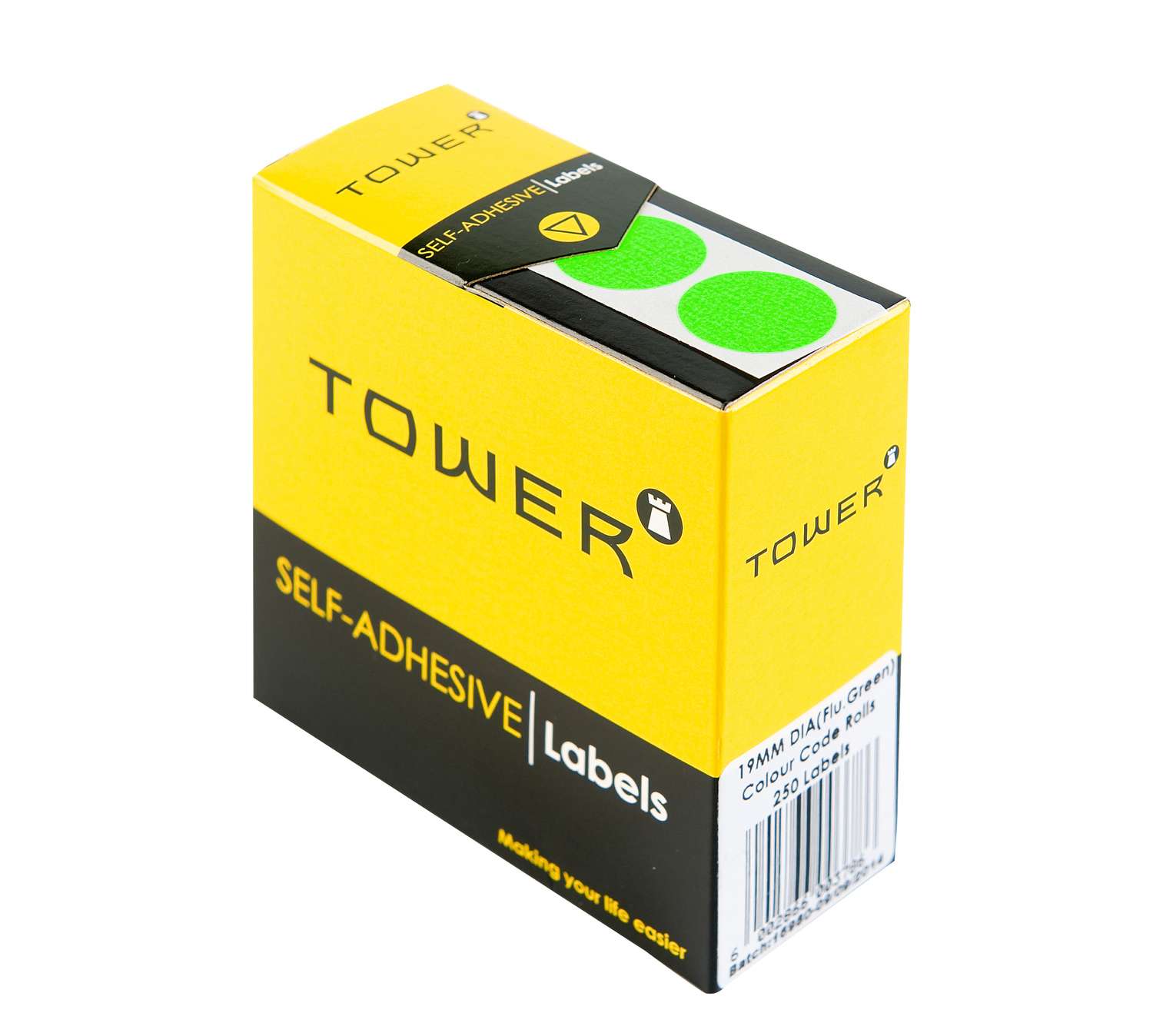 Tower C19 Colour Code Rolls Flu Green