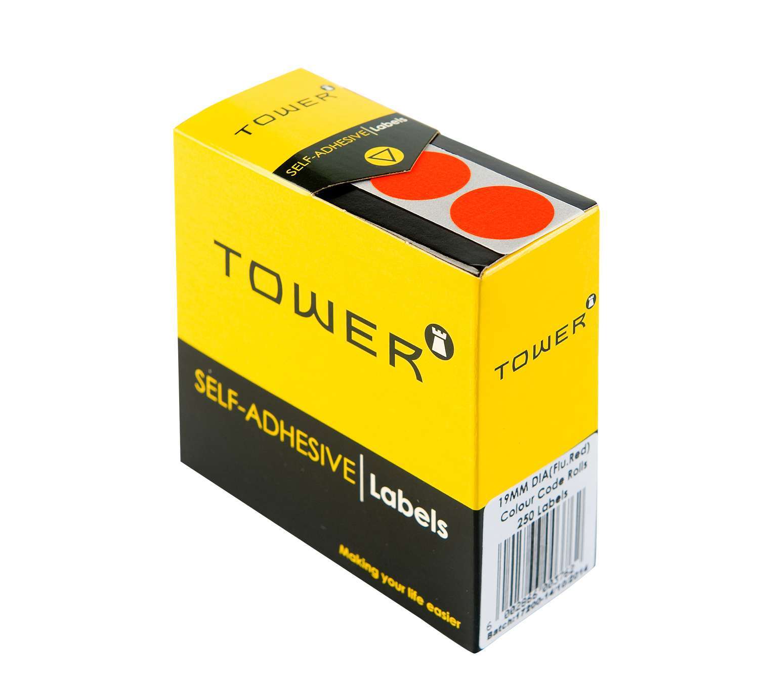 Tower C19 Colour Code Rolls Flu Red