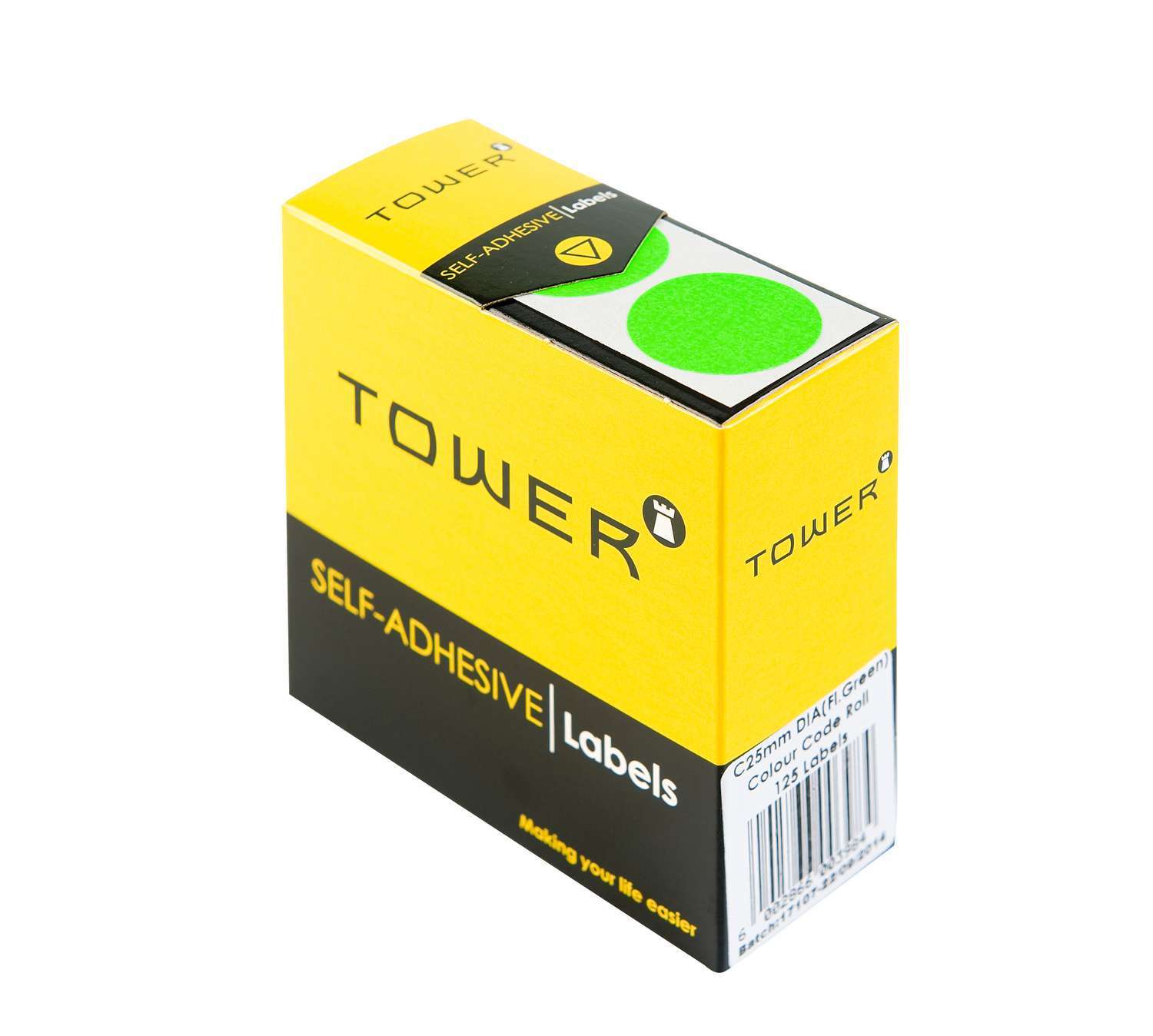 Tower C25 Colour Code Rolls Flu Green