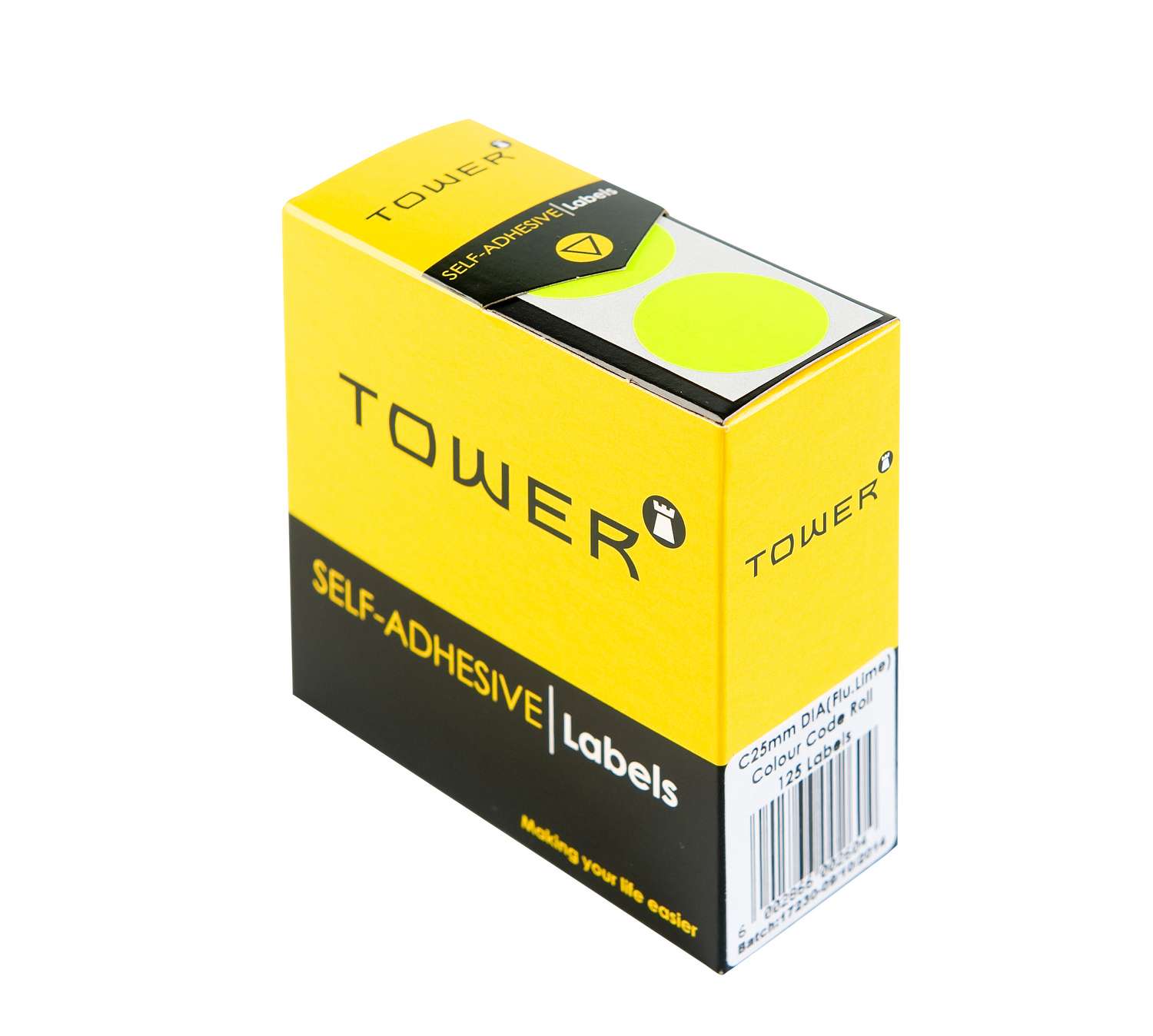 Tower C25 Colour Code Rolls Flu Lime