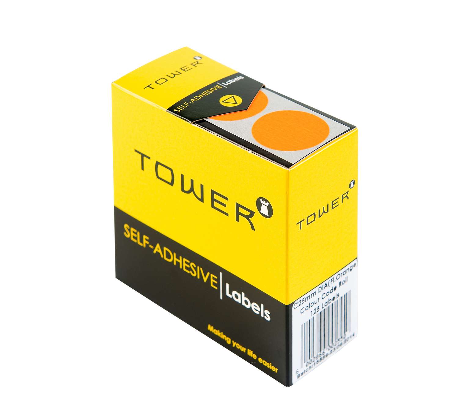 Tower C25 Colour Code Rolls Flu Orange