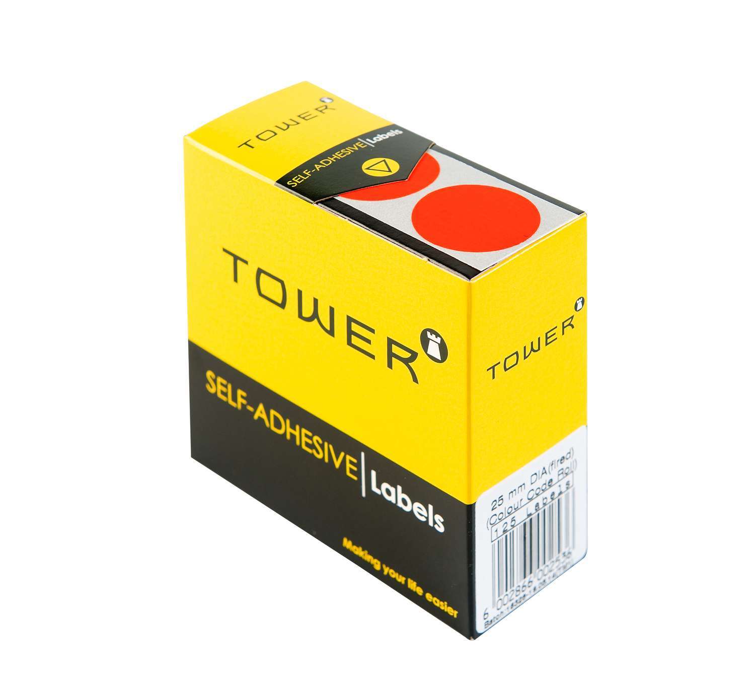 Tower C25 Colour Code Rolls Flu Red