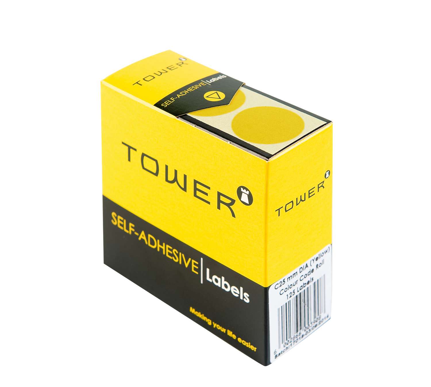 Tower C25 Colour Code Rolls Yellow