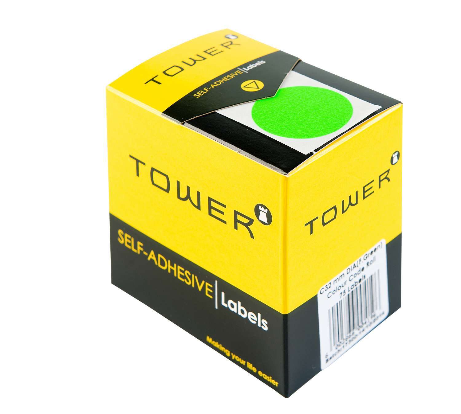 Tower C32 Colour Code Rolls Flu Green