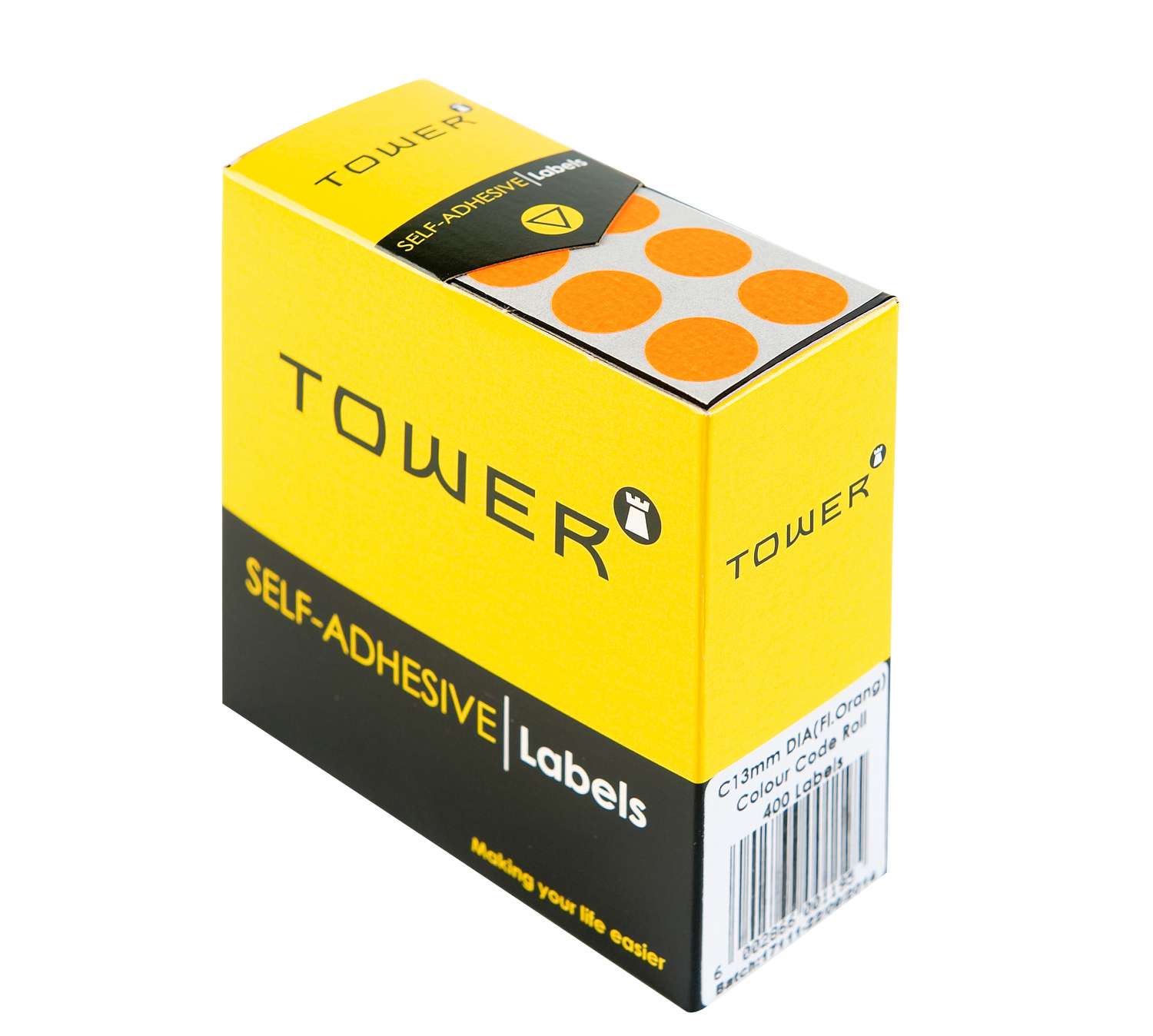 Tower C13 Colour Code Rolls Flu Orange