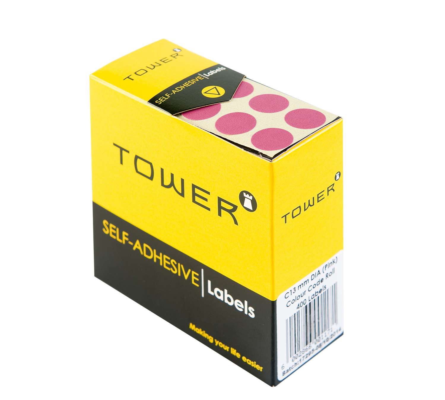 Tower C13 Colour Code Rolls Pink