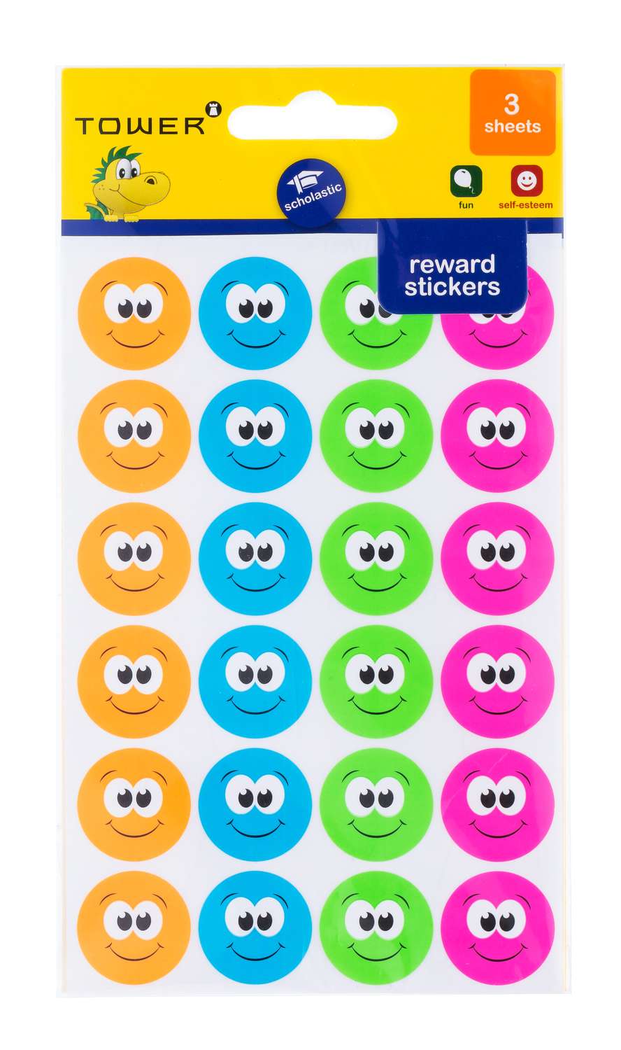 Tower Large Faces Flourescent - 72 Labels