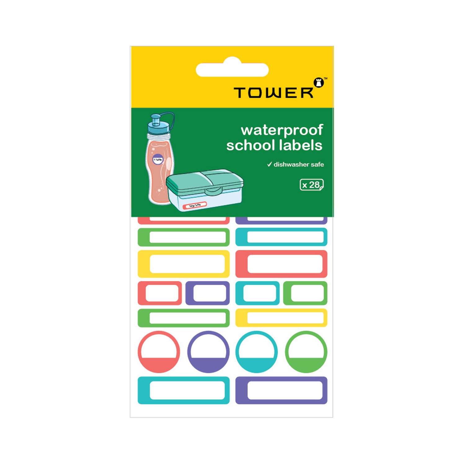 Tower Waterproof School - 28 Labels
