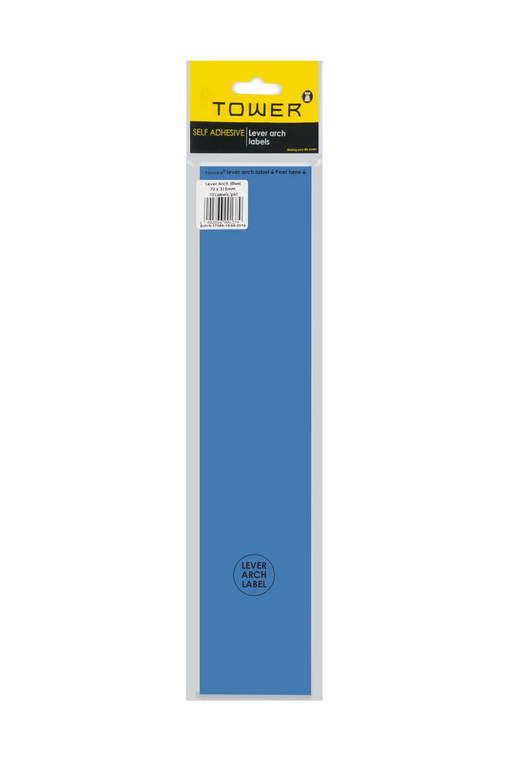 Tower Labels Lever Arch 12's Blue