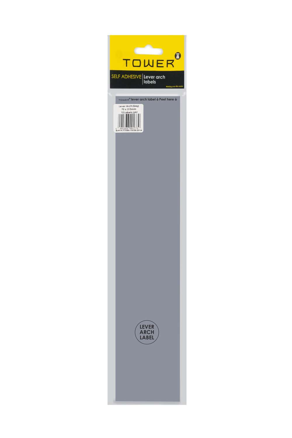 Tower Labels Lever Arch 12's Grey
