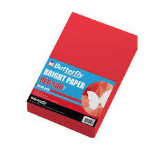Butterfly A4 Copy Paper Bright Red Ream (500)