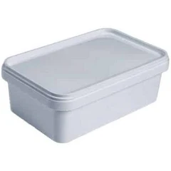 White Ice Cream Tub & Lid Container 2L