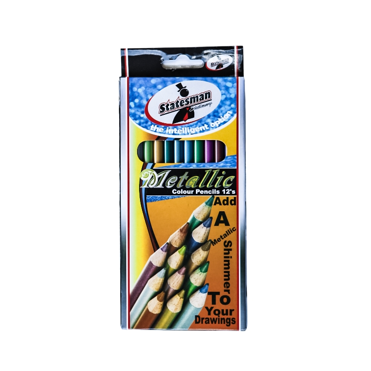 Statesman Metallic Colour Pencils 12's - Special Offer !!!