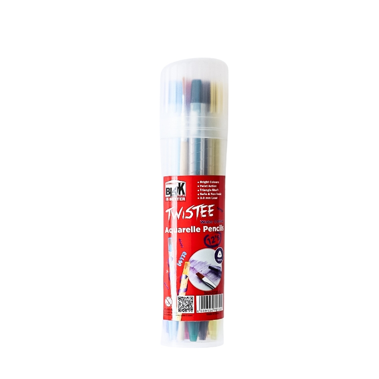 Statesman Retractable Colour Pencils Aquarelle With Brush 12’s