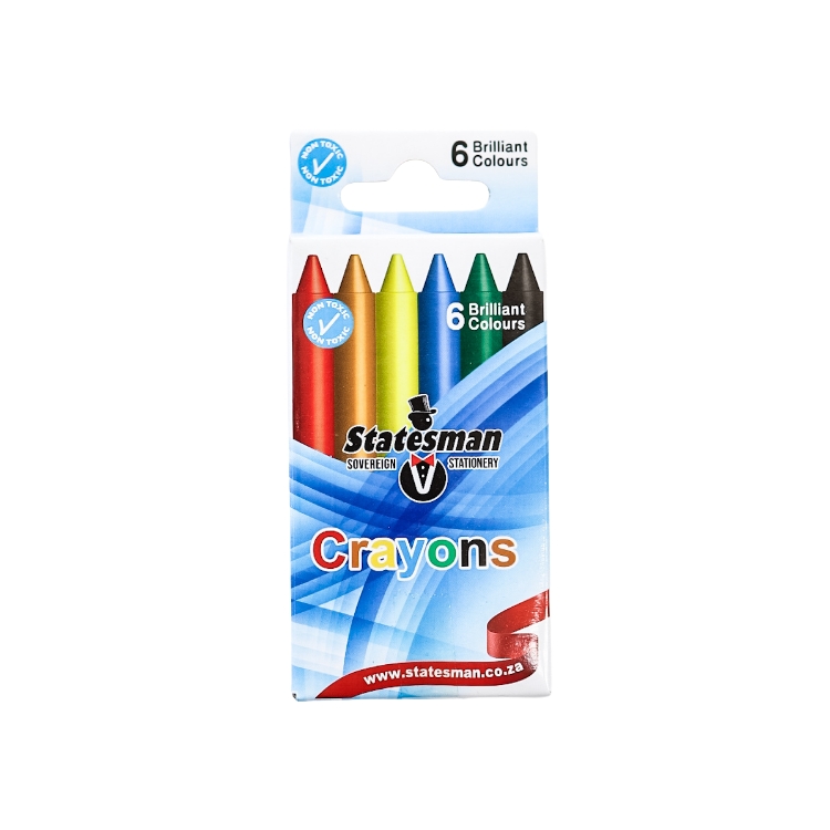 Statesman Wax Crayons 6's