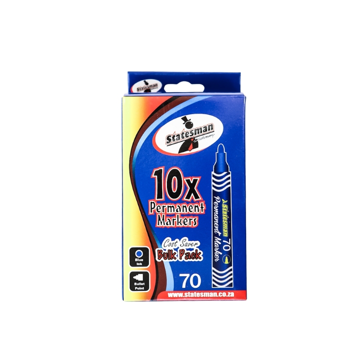 Permanent Marker Blue 10 Pack