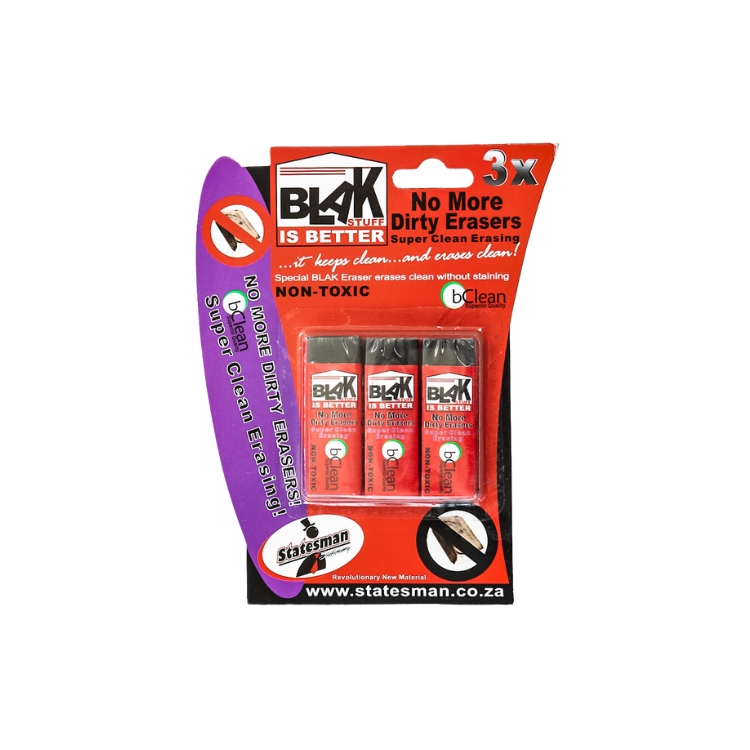Blak Brand Erasers 3 Pack