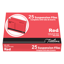 Treeline Fool Scrap Suspension Files Red Pack Of 25