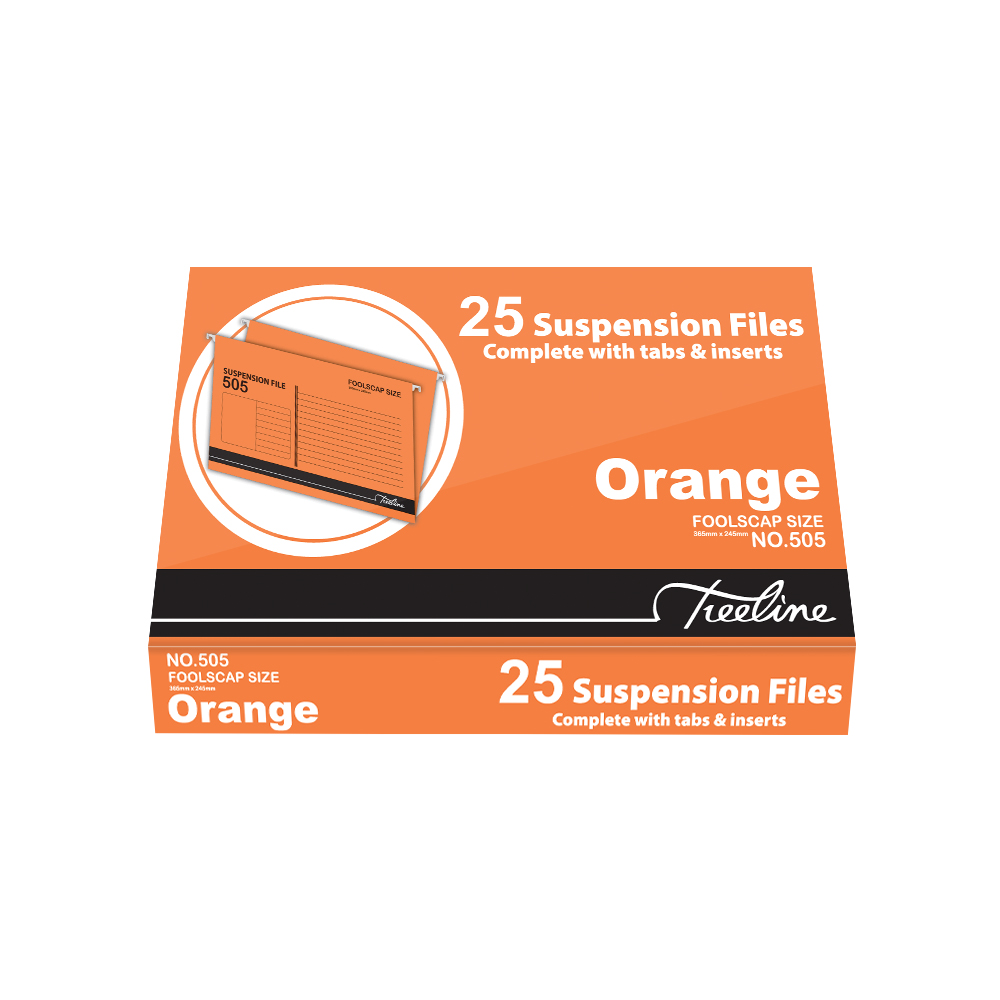 Treeline Fool Scrap Suspension Files Orange Pack Of 25