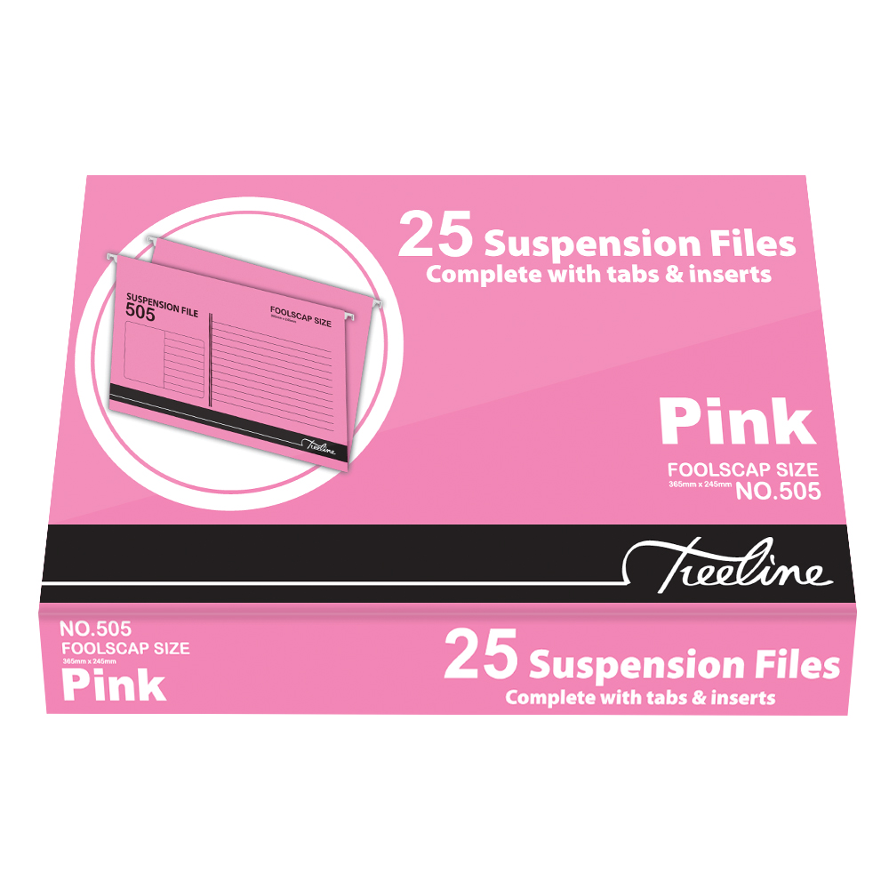 Treeline Fool Scrap Suspension Files Pink Pack Of 25