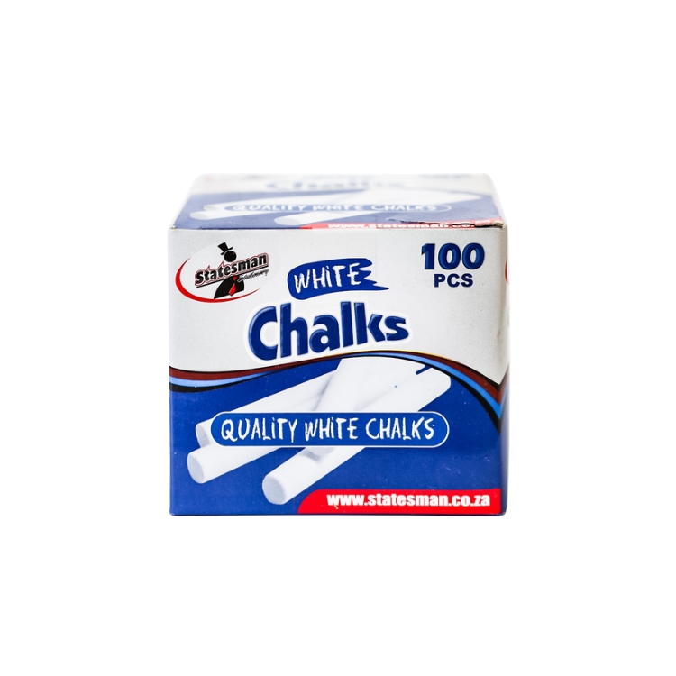 Statesman Dustless White Chalk 100's