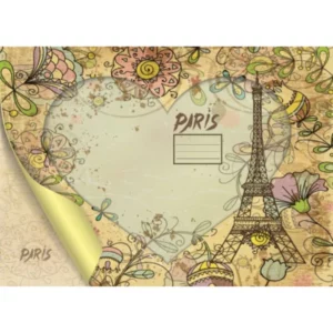 A4 French Paris Theme Pre-Cut Books Covers 5 Pack